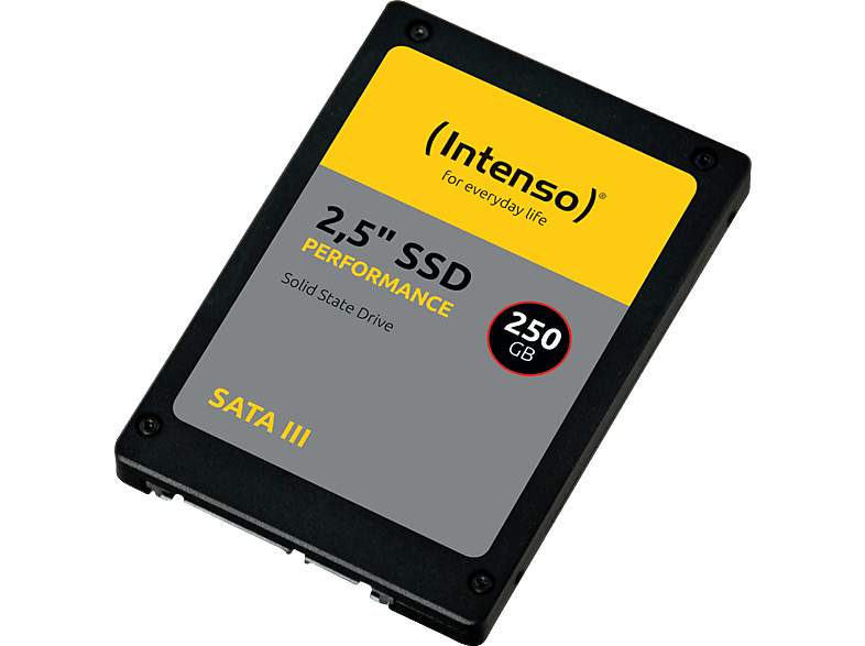 INTENSO Performance Festplatte, 250 GB SSD SATA 6 Gbps, 2,5 Zoll, intern