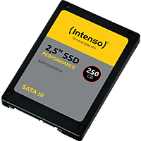 INTENSO Performance Festplatte, 250 GB SSD, Interner Speicher SATA 6 Gbps, 2,5 Zoll, intern