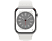 APPLE Watch S8 GPS + Cellular 45 mm Boîtier Acier inoxydable Argent, Bracelet Sport Blanc Regular (MNKE3NF/A)