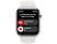APPLE Watch S8 GPS + Cellular 45 mm Boîtier Acier inoxydable Argent, Bracelet Sport Blanc Regular (MNKE3NF/A)