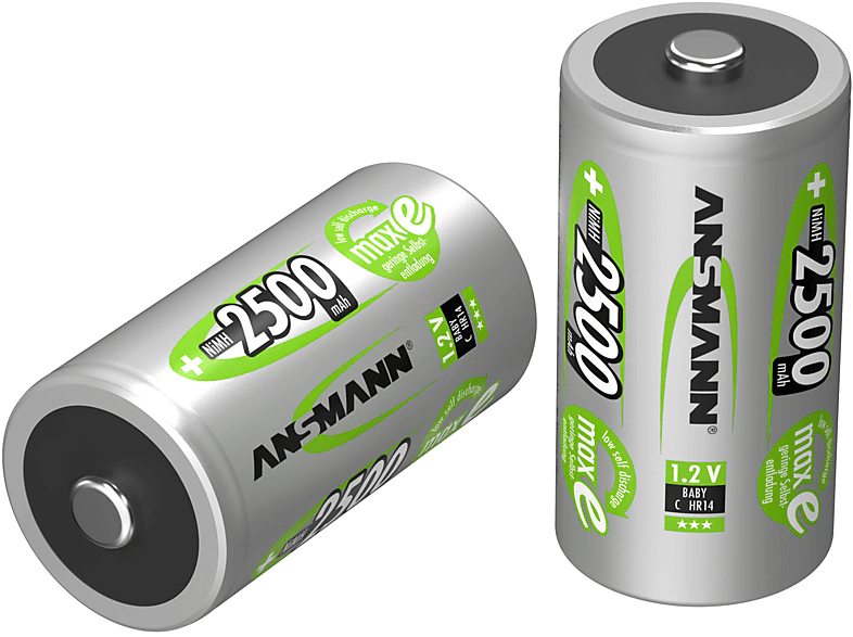 Thumbnail - ANSMANN maxE C (Baby) Akku, NiMH, 1.2 Volt, 2500 mAh 2 Stück