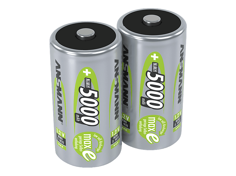 ANSMANN 5030922 D Akku, Ni-MH, 1.2 Volt, 5000 mAh 2 Stück