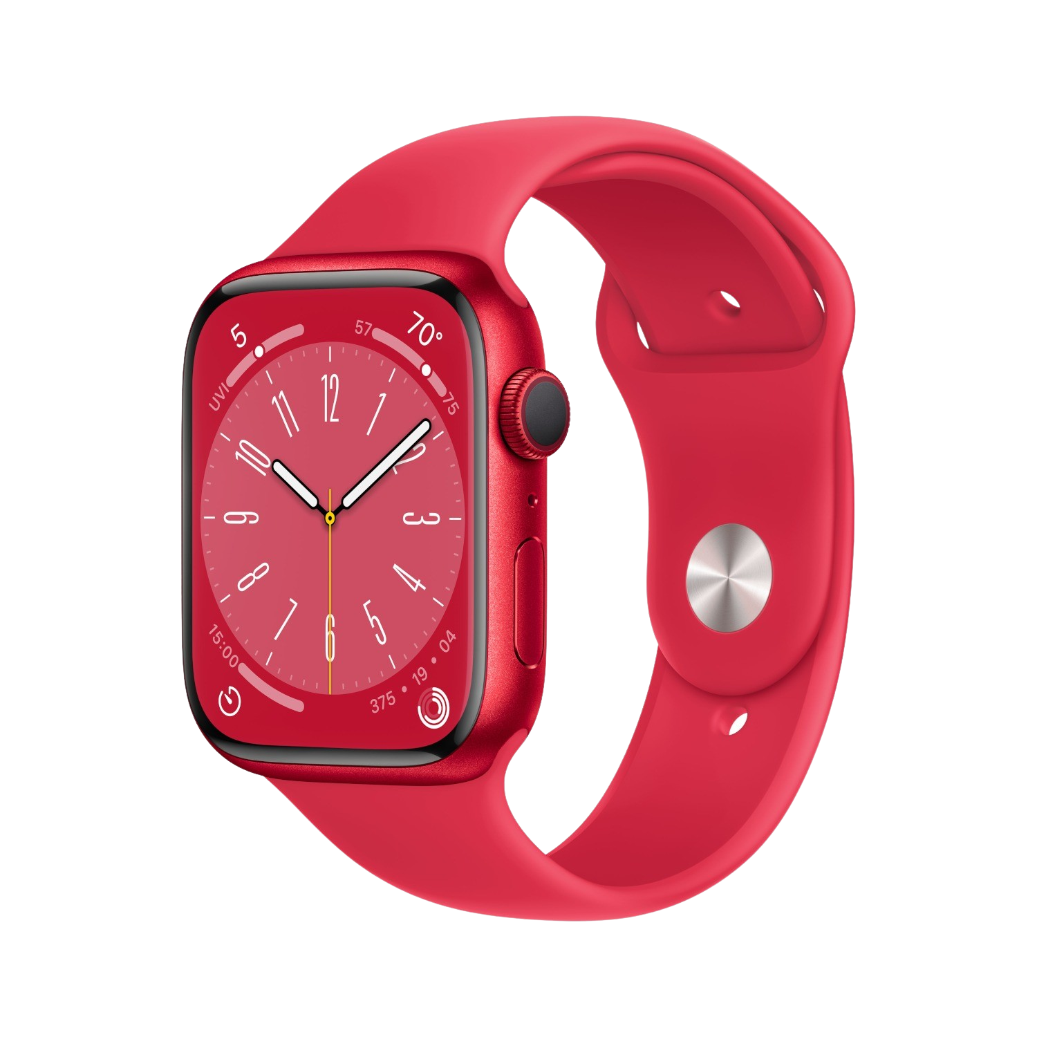 APPLE Watch S8 GPS 45 mm Boîtier Aluminium (PRODUCT)RED, Bracelet Sport (PRODUCT)RED Regular (MNP43NF/A)