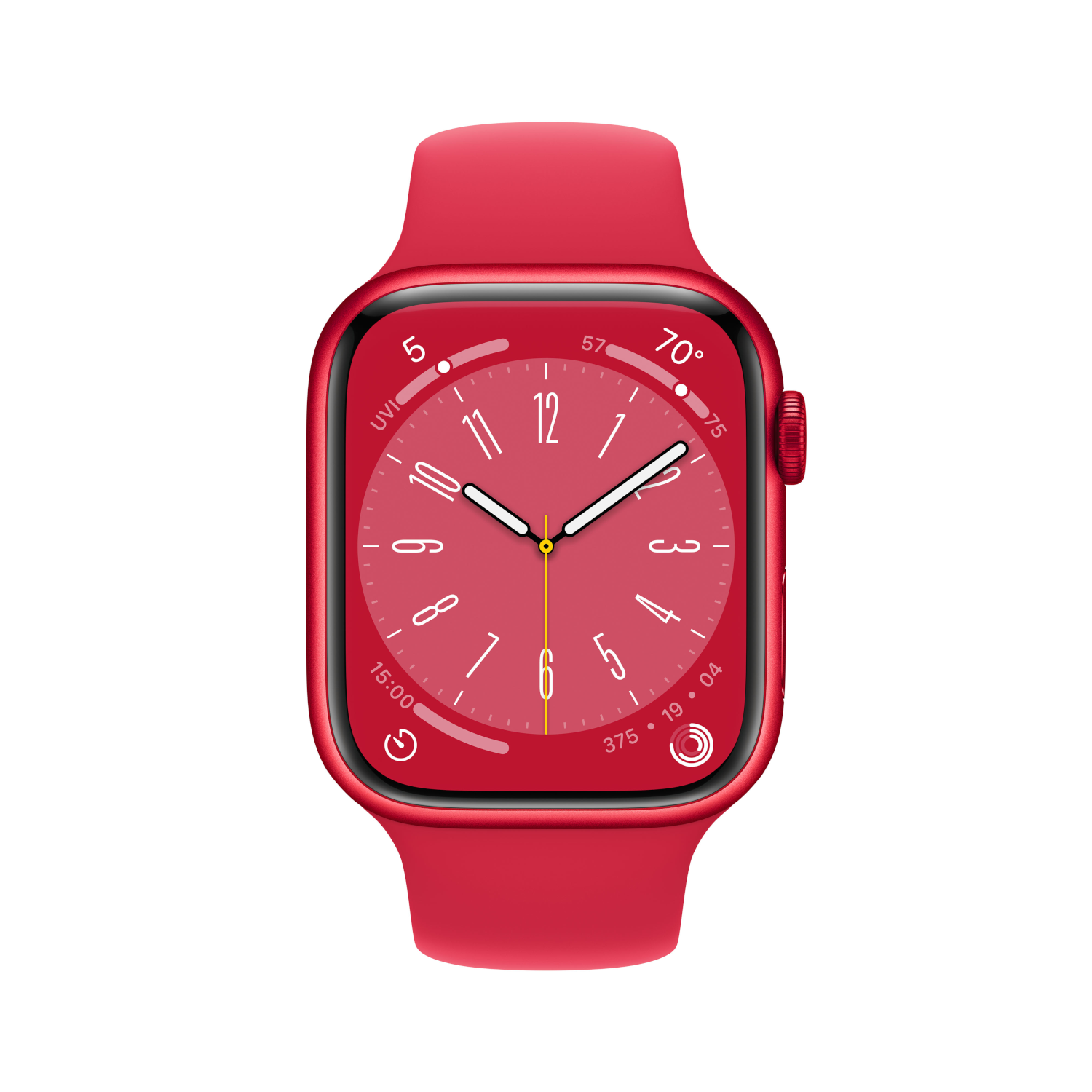 APPLE Watch S8 GPS 45 mm Boîtier Aluminium (PRODUCT)RED, Bracelet Sport (PRODUCT)RED Regular (MNP43NF/A)