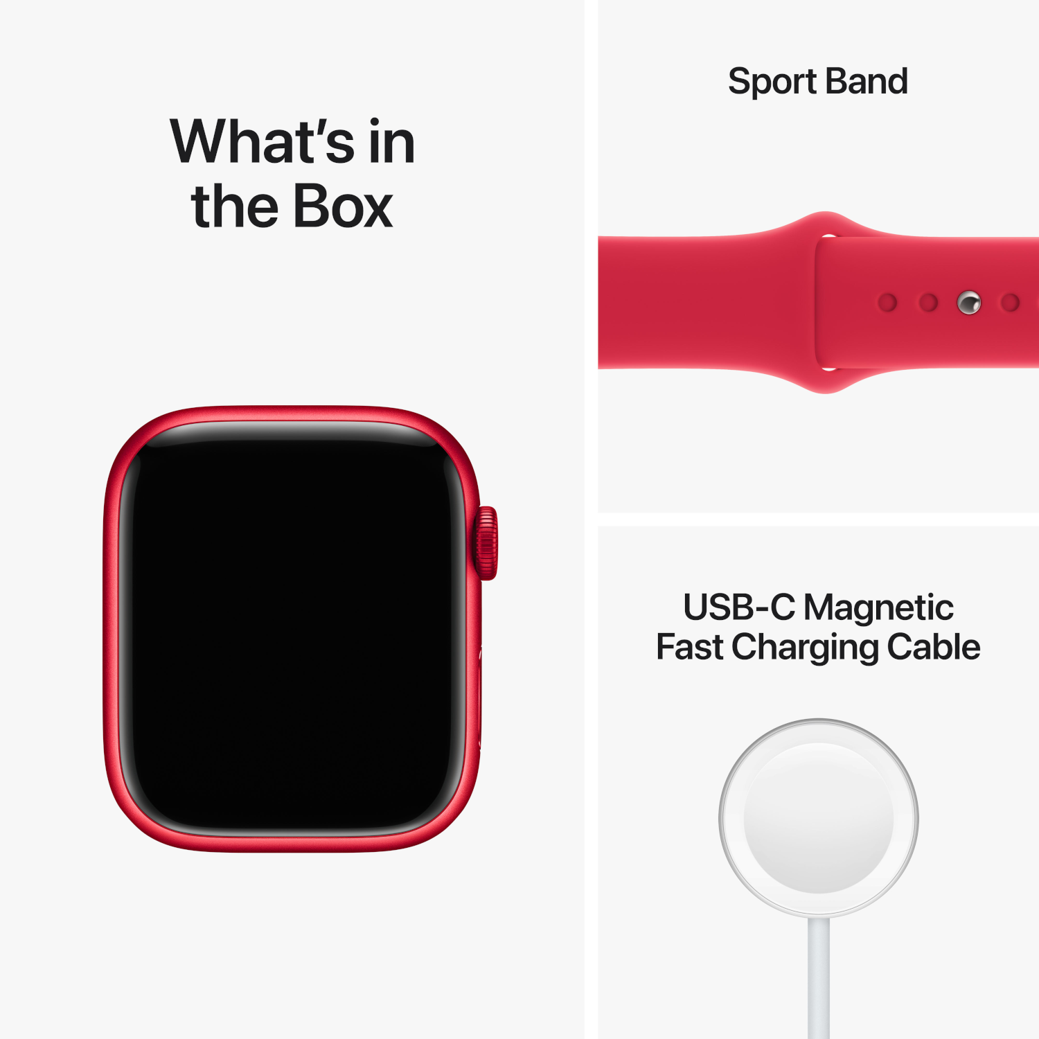 APPLE Watch S8 GPS 45 mm Boîtier Aluminium (PRODUCT)RED, Bracelet Sport (PRODUCT)RED Regular (MNP43NF/A)