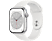 APPLE Watch S8 GPS 45 mm Boîtier Aluminium Argent, Bracelet Sport Blanc Regular (MP6N3NF/A)
