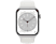 APPLE Watch S8 GPS 45 mm Boîtier Aluminium Argent, Bracelet Sport Blanc Regular (MP6N3NF/A)
