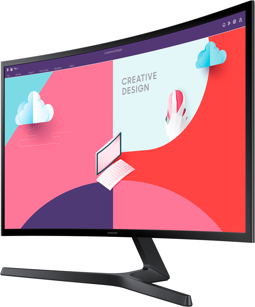 SAMSUNG Moniteur Essential 24" Full-HD Curved (LS24C366EAUXEN)