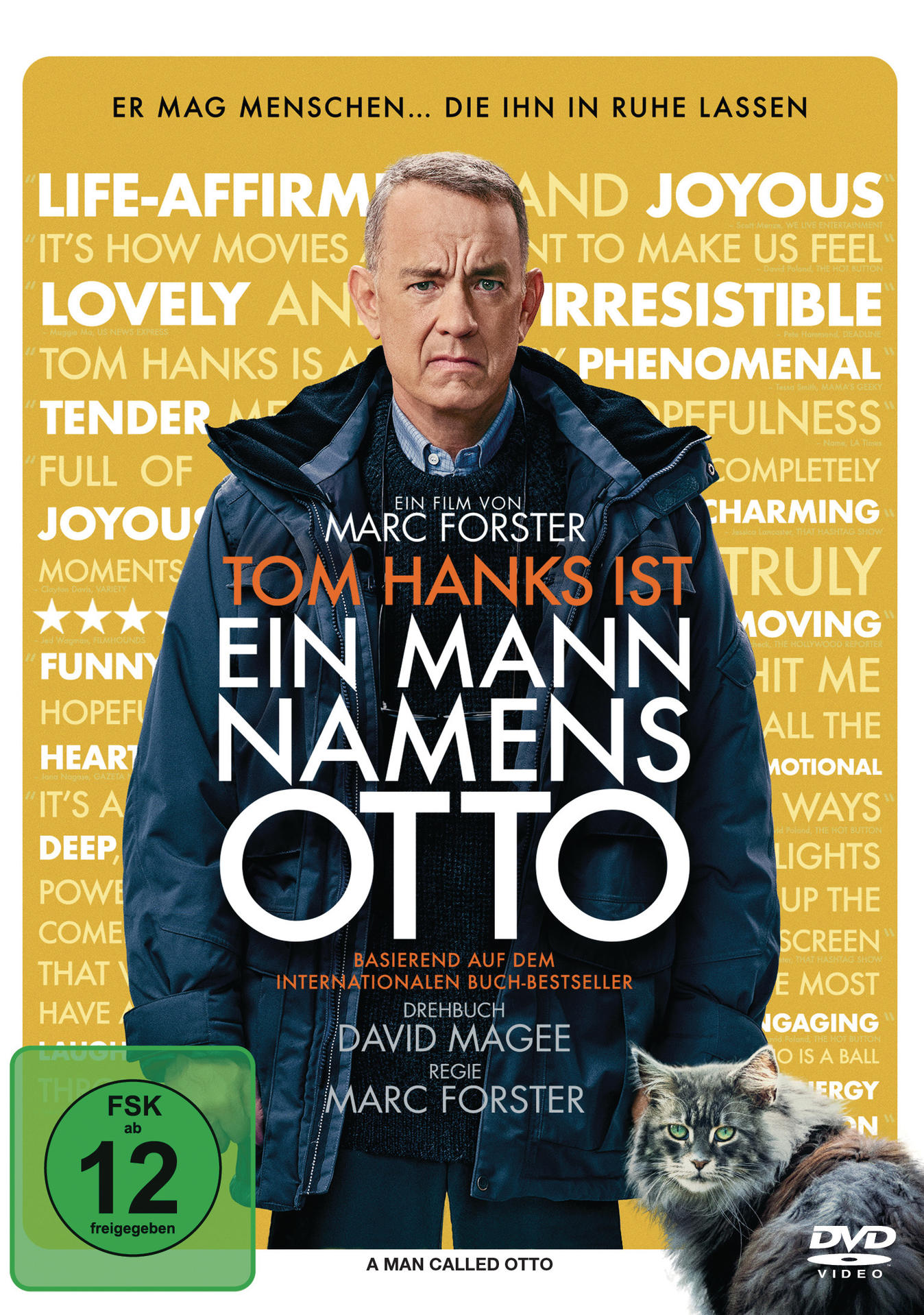 A Man Called Otto DVD-Cover mit Tom Hanks und einer Katze.