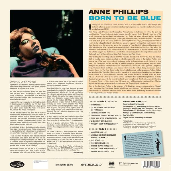 Anne Phillips - Born Vinyl) (Vinyl) - (Ltd.180g Blue To Be