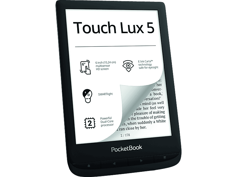 POCKETBOOK Touch Lux 5 eReader Ink Black 6\