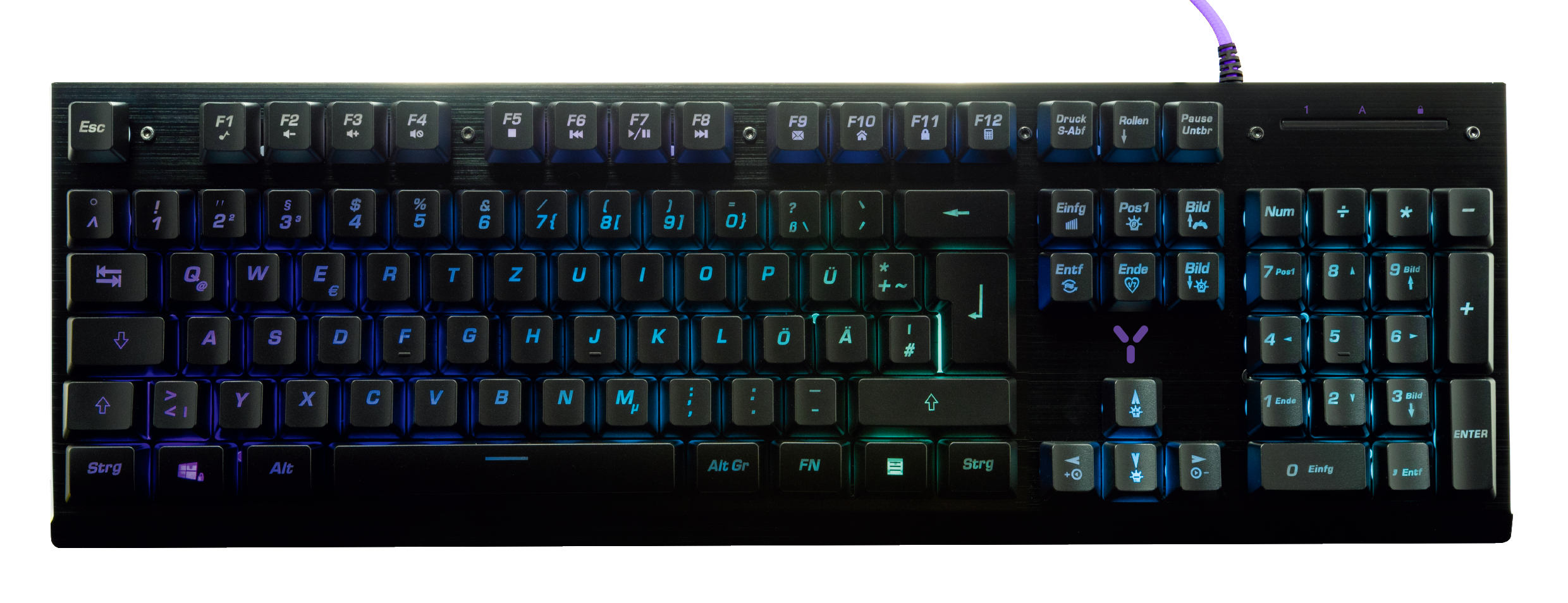 Tastatur, ISY IGK-3000-1, Rubberdome, Gaming kabelgebunden, Schwarz