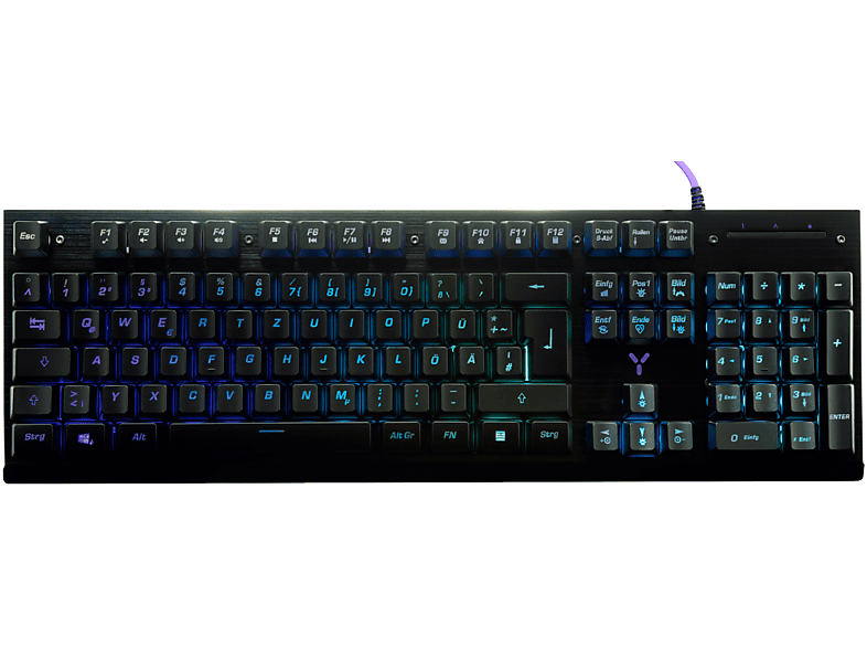 Tastatur, Gaming Rubberdome, Schwarz kabelgebunden, IGK-3000-1, ISY