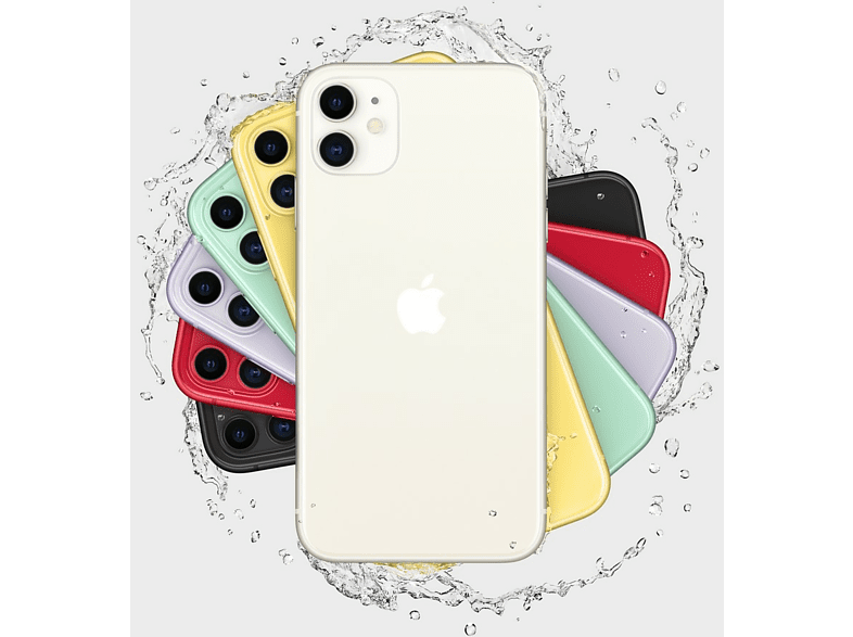 APPLE iPhone 11, Blanco, 128 GB, 6.1", iOS + Adaptador de corriente, USB-C de 20 W