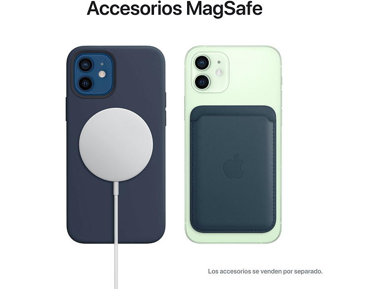 APPLE iPhone 12, Blanco, 128 GB, 5G, 6.1" + Adaptador de corriente, USB-C de 20 W
