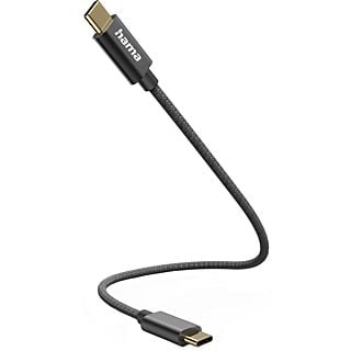 HAMA 201604 USB-C-kabel 0.2m Zwart