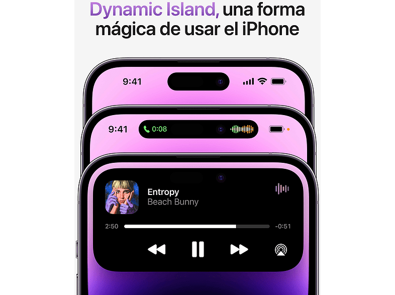 APPLE iPhone 14 Pro, Oro, 256 GB, 5G, 6.1", iOS + Adaptador de corriente, USB-C de 20 W