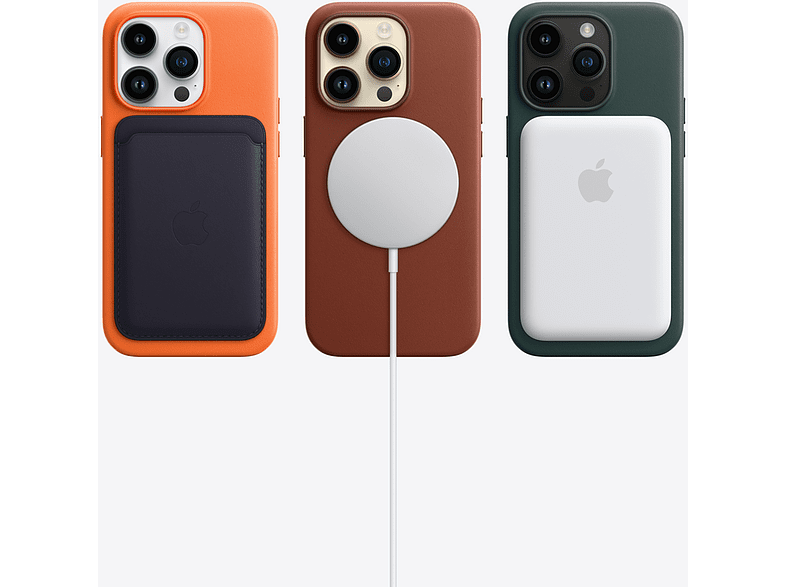 APPLE iPhone 14 Pro, Oro, 256 GB, 5G, 6.1", iOS + Adaptador de corriente, USB-C de 20 W