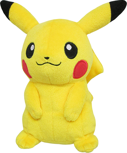 SANEI Pokémon - All Star Collection: Pikachu - Plüschfigur (Gelb/Schwarz/Rot)