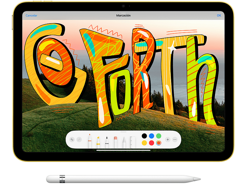 APPLE iPad (2022 10ª gen), 64 GB, Azul, WiFi, 10.9", iPadOS 16 + Apple Pencil (1.ª generación)