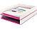 LEITZ WOW kettős színhatású irattálca, fehér-rózsaszín (53611023)