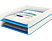 LEITZ WOW kettős színhatású irattálca, fehér-kék (53611036)