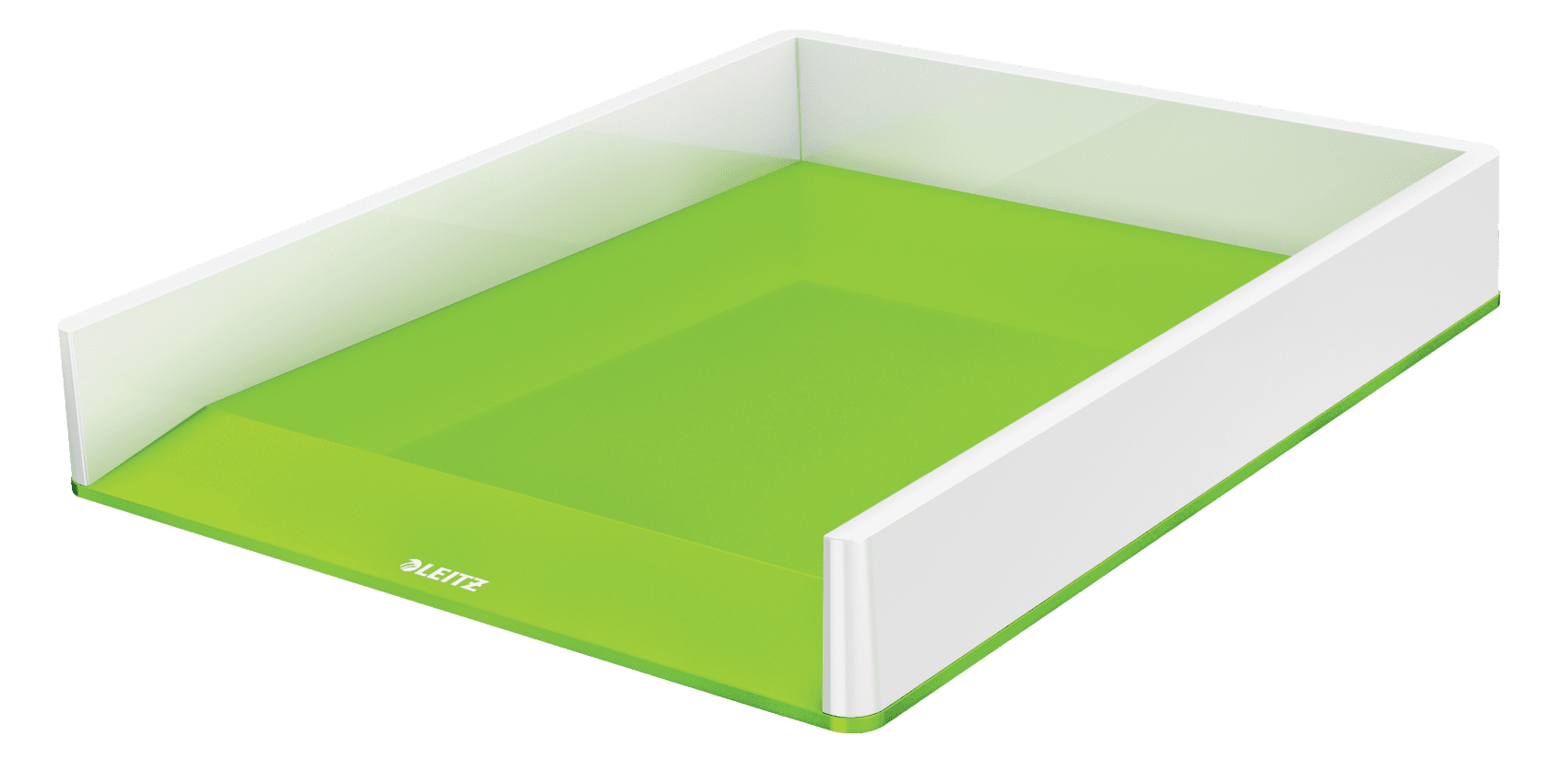 LEITZ WOW kettős színhatású irattálca, fehér-zöld (53611054)