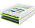 LEITZ WOW kettős színhatású irattálca, fehér-zöld (53611054)