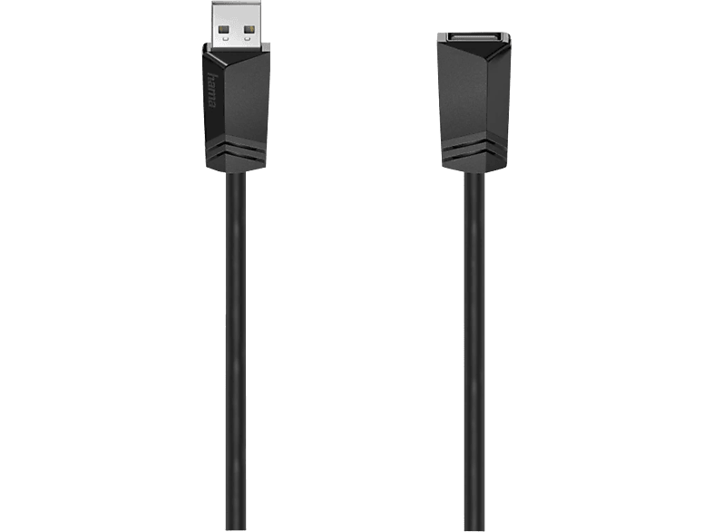 HAMA 00200621 - USB-Verlängerungskabel, 5 m, 480 Mbit/s, Schwarz