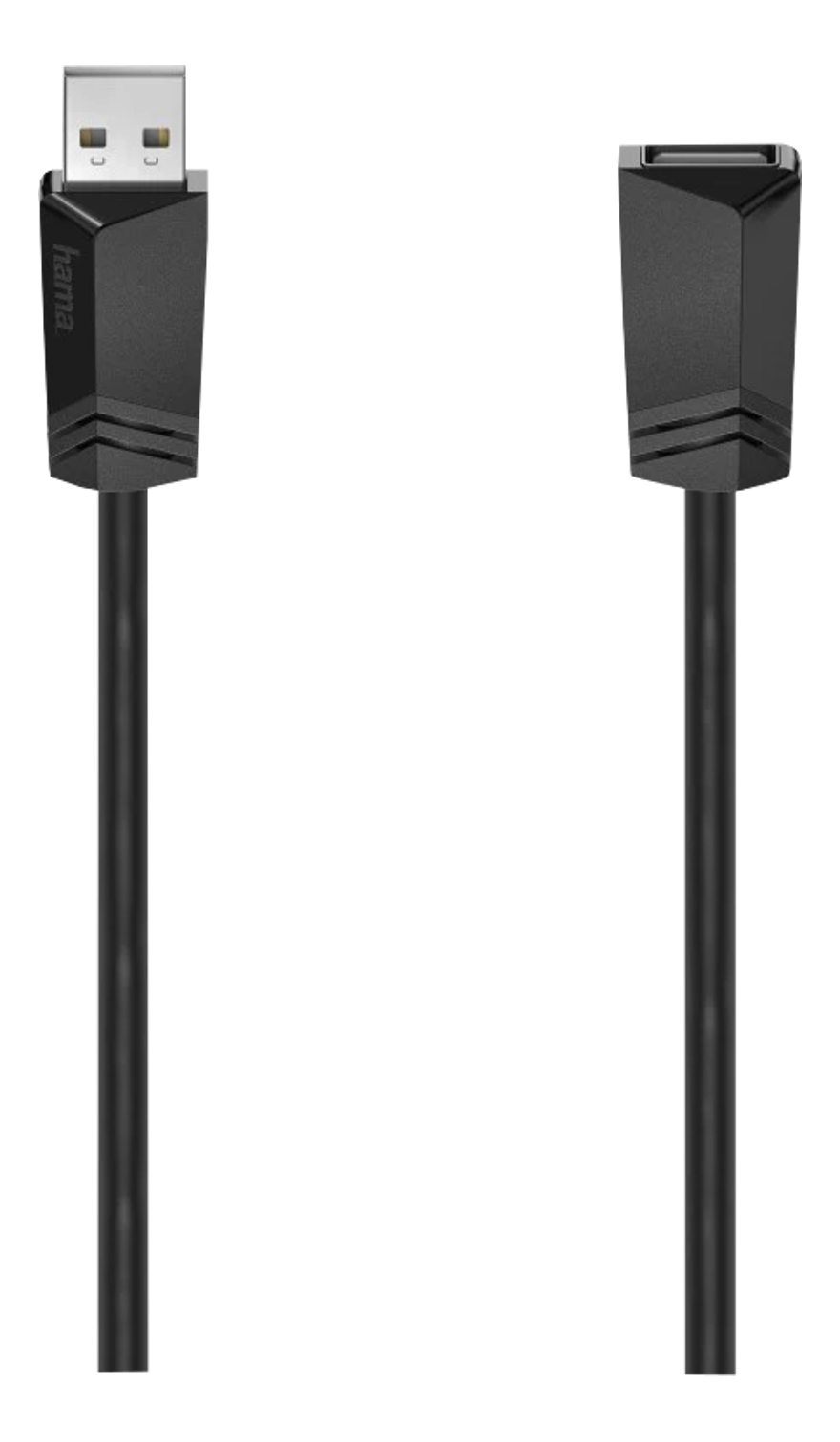 HAMA 00200621 - USB-Verlängerungskabel, 5 m, 480 Mbit/s, Schwarz