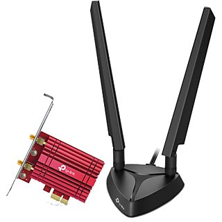 Amplificador Wi-Fi - TP-Link, Wi-Fi 6, Bluetooth 5.2, 5400 Mbit/s, Negro y Rojo