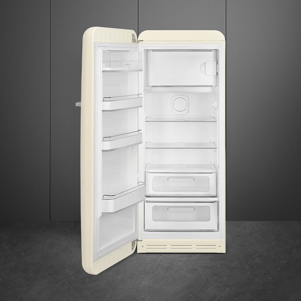 SMEG FAB28LCR5 Kühlschrank mit Gefrierfach, Türanschlag Links (D, 1530 mm hoch, Creme, 270 l)