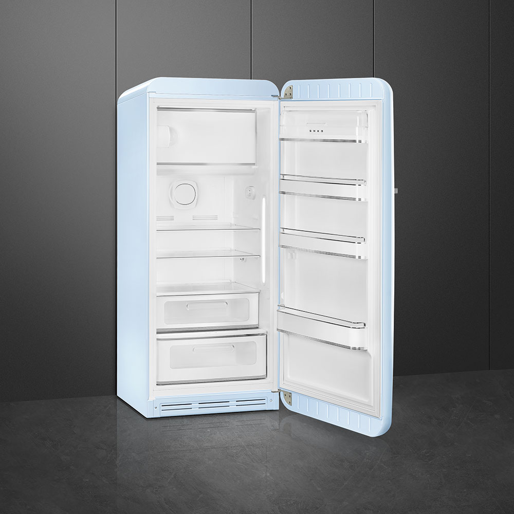 SMEG FAB28RPB5 Kühlschrank mit Gefrierfach,Türanschlag Rechts (D, 1530 mm hoch, Pastellblau, 270 l)