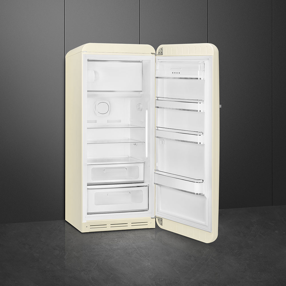 SMEG FAB28RCR5  Kühlschrank mit Gefrierfach,Türanschlag Rechts (D, 1530 mm hoch, Creme, 270 l)