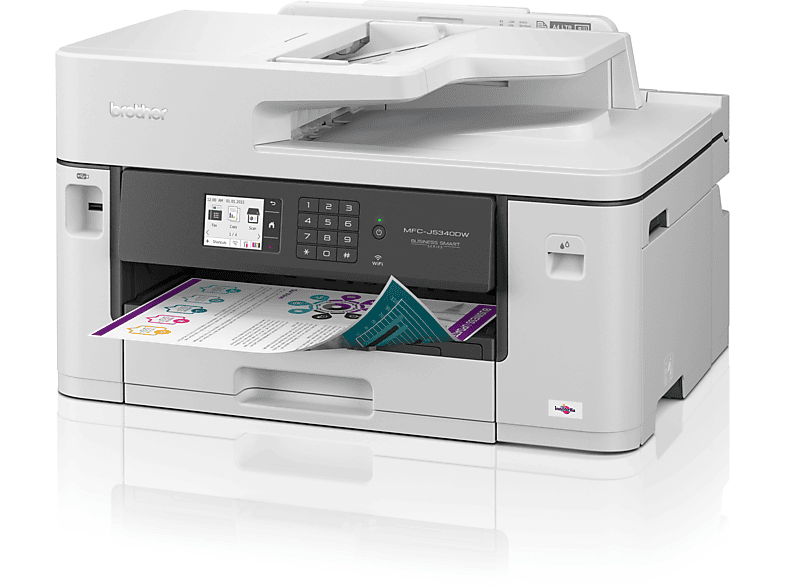 Brother MFCJ5340DWE Multifunktionsdrucker Tintenstrahl Farbe A4 Drucker, Scanner, Kopierer, Fax ADF