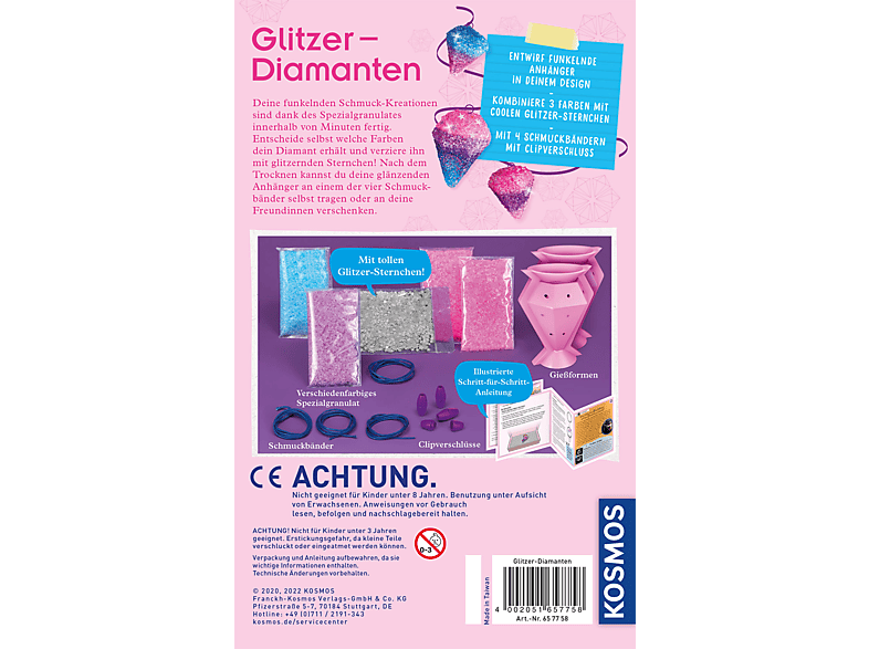 Thumbnail - KOSMOS Glitzer-Diamanten Experimentierkasten, Mehrfarbig