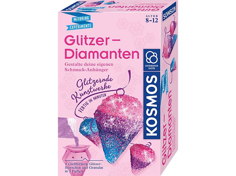 KOSMOS Glitzer-Diamanten Experimentierkasten, Mehrfarbig