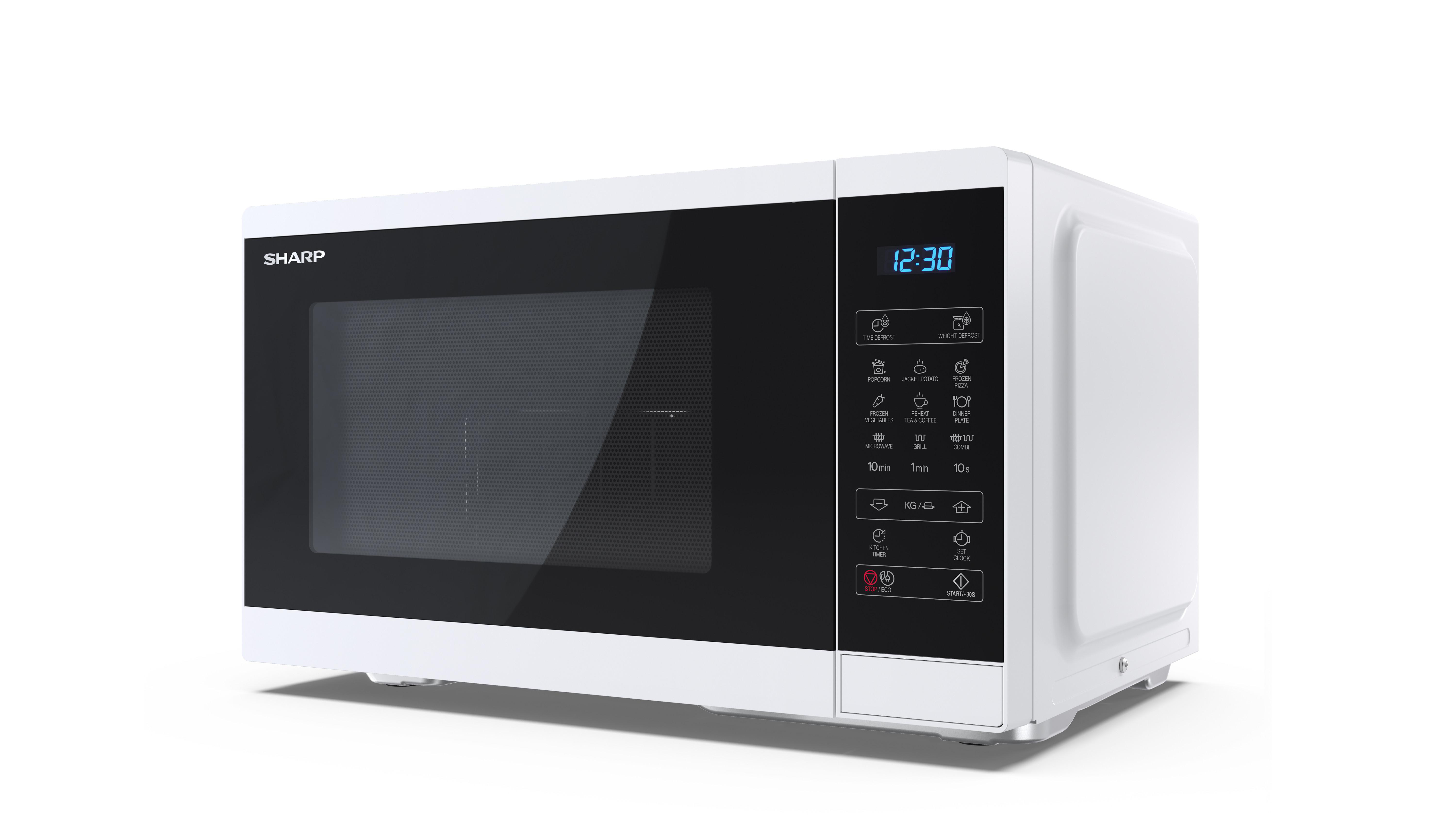 SHARP YC-MG 252 AE-W, Mikrowelle (900 Watt, Grillfunktion)