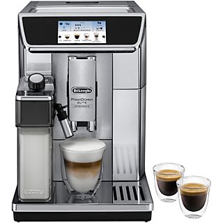 Cafetera superautomática - De'Longhi PrimaDonna Elite Experience ECAM650.85.MS, Molinillo integrado, Sistema Thermoblock, Táctil, 1450 W, 19 bar, Inox