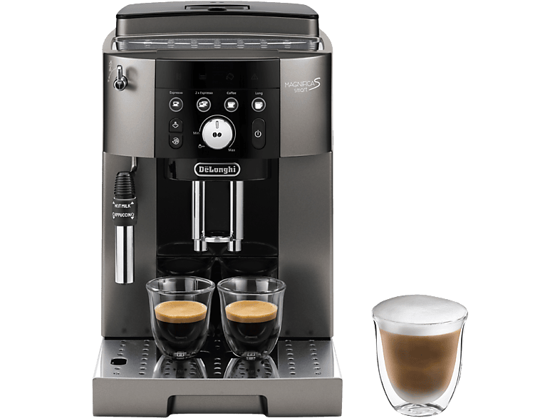 Cafetera superautomática  De'Longhi Magnifica S Smart ECAM250.33.TB,  Molinillo integrado, Sistema Thermoblock, Vaporizador, 1450 W, 15 bar,  Titanio