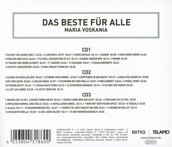 CD-Hülle mit dem Albumtitel von Maria Voskania auf weißem Hintergrund.