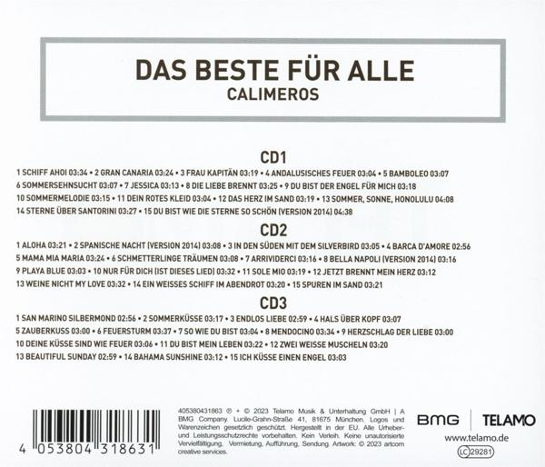 Die Rückseite einer CD mit Text und Barcode. Der Text listet verschiedene Songs und die CD-Details auf.