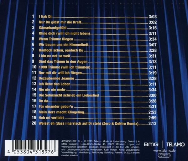 Rückseite einer CD-Hülle mit Titelliste auf Deutsch. Enthält Text und einen Barcode.