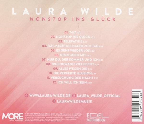 Rückseite einer CD mit Titelliste, Künstlerinformationen und Logo.