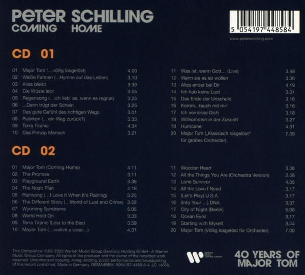 Eine Vinyl-Schallplattenhülle mit Text und einem Bild eines Stegs an einem See.