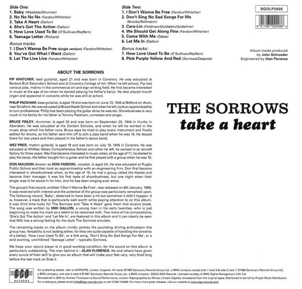 The Sorrows - Take A Heart+Bonustracks (180g Black Vinyl)  - (Vinyl)