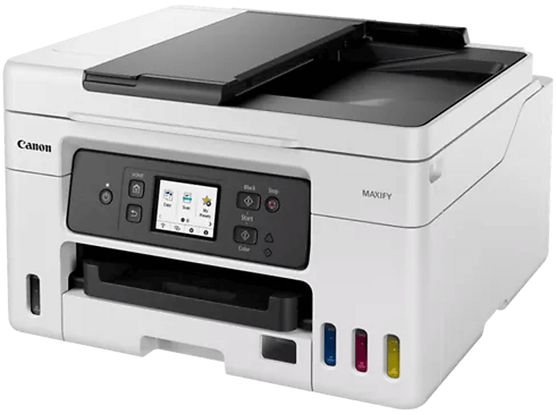 CANON maxIFY GX4050 Multifunktionsdrucker, Tintentank, WLAN, Duplexeinheit (für beidseitigen Druck), A4, A5, A6, Weiß — Foto 2 von 5