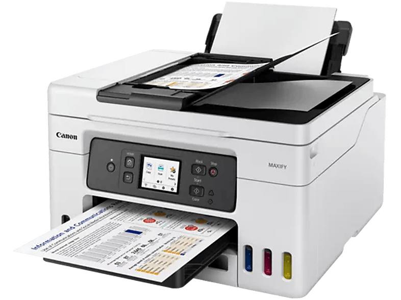 CANON maxIFY GX4050 Multifunktionsdrucker, Tintentank, WLAN, Duplexeinheit (für beidseitigen Druck), A4, A5, A6, Weiß — Foto 4 von 5