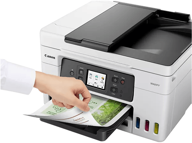 CANON maxIFY GX4050 Multifunktionsdrucker, Tintentank, WLAN, Duplexeinheit (für beidseitigen Druck), A4, A5, A6, Weiß — Foto 5 von 5