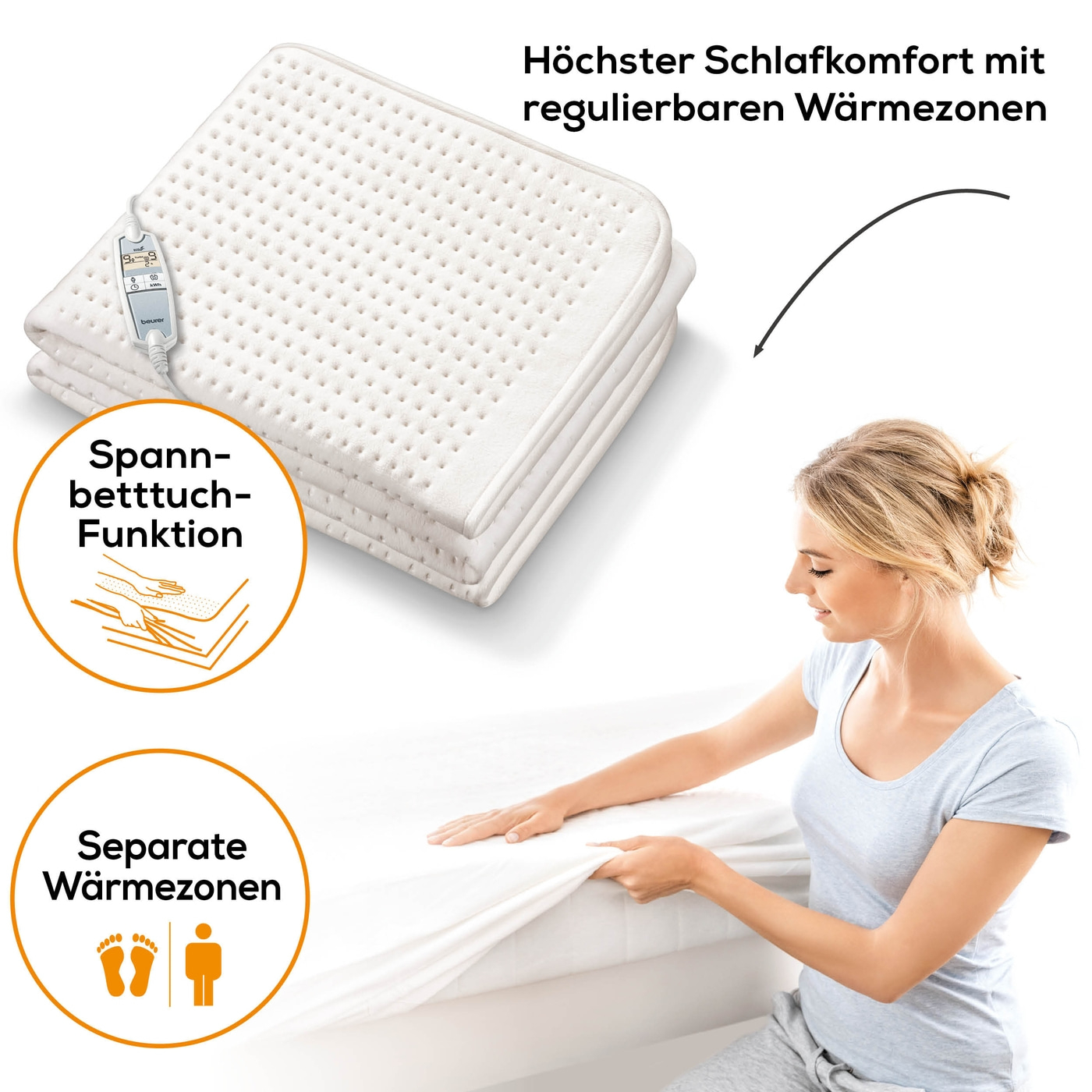 BEURER UB 100 Cosy - surmatelas chauffant (blanc)